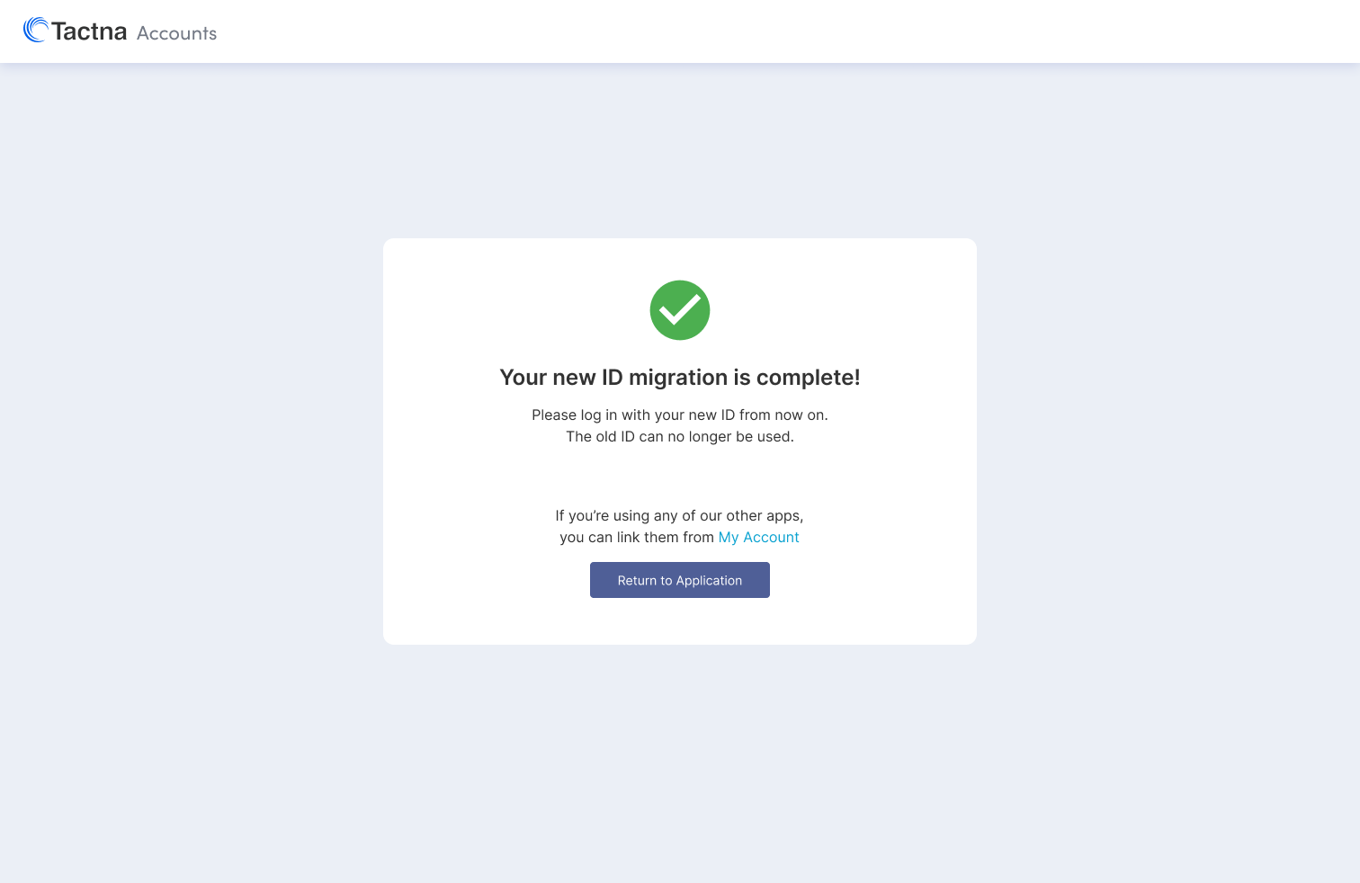 Account Migration Complete